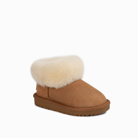 Ugg Kids Classic Fluff Mini Boots (Water Resistant) - Chestnut