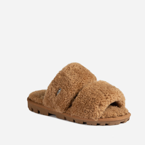 Ugg Evelyn Curly Slide - Chestnut