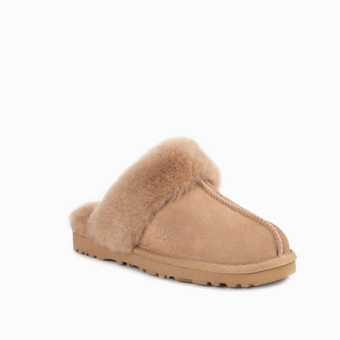Ugg Slippers Premium Australia Sheepskin Unisex Scuffete Suede - Bronze