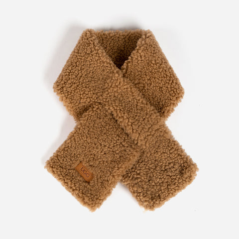 Ugg Curly Sheepskin Scarf - Chestnut