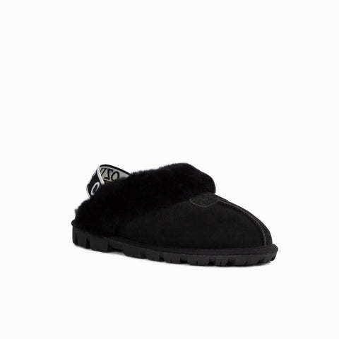 Ugg Coquette Slipper (Elastic Backstrap) (Water Resistant) - Black