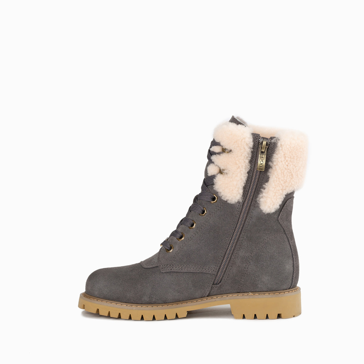 Ugg Liliana Shearling Zip Boots - Grey