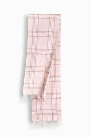 100% Wool Scarf Pink Check