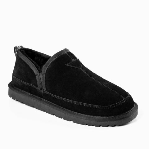 Ugg Slippers Premium Sheepskin Men's Alder Slipper Suede - Black